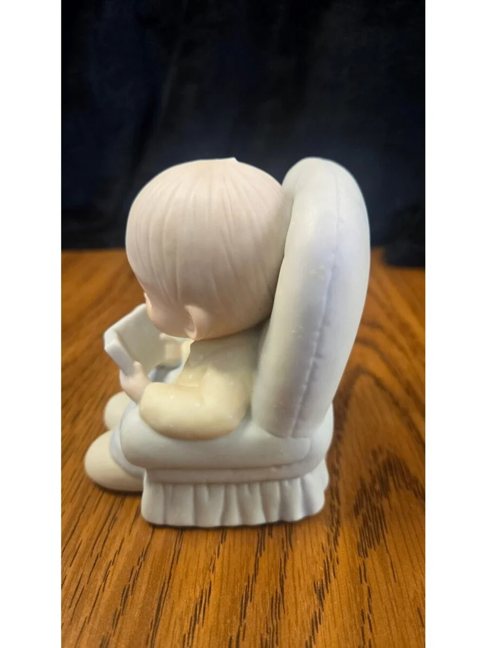 Precious Moments 'The Story of God's Love' Figurine Boy Reading in Armchair